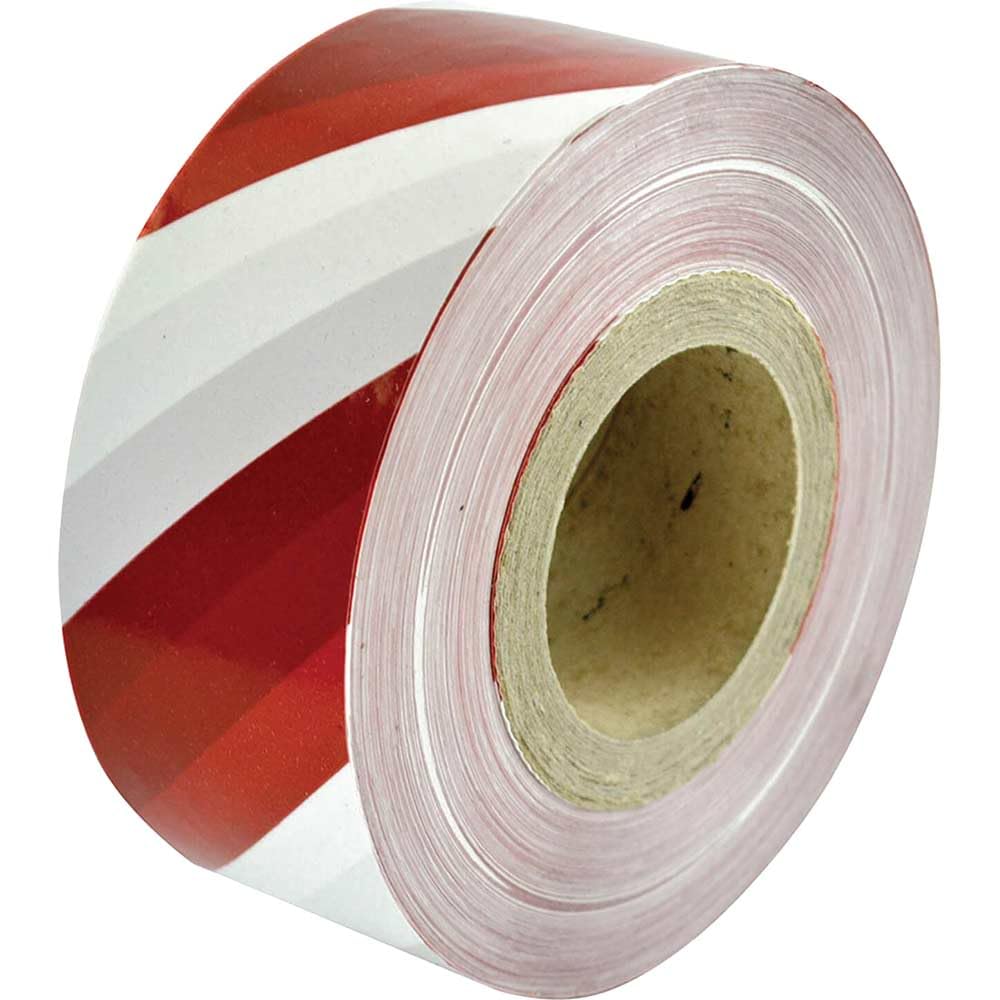 Heavy-Duty Barrier Tape Red & White 70mm x 250m