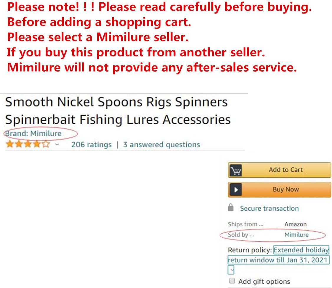 Mimilure 10 Pcs Spinner Blades Smooth Nickel Spoons Rigs Spinners Spinnerbait Fishing Lures Accessories (10pcs) : Sports & Outdoors