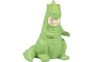 Department 56 Snowbabies Dressed as a Dinosaur Figurine, 3.98 Inch, Multicolor