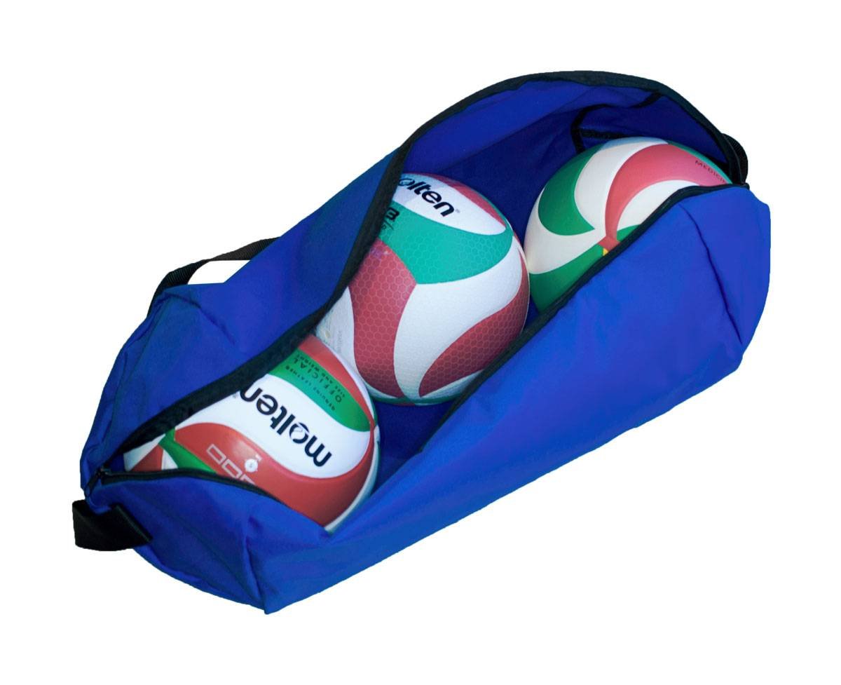 Molten Ball Bag with Adjustable Shoulder Strap | Secure and Convenient Zip Access | Holds Three Full Size 5 Footballs | Volleyballs or Netballs
