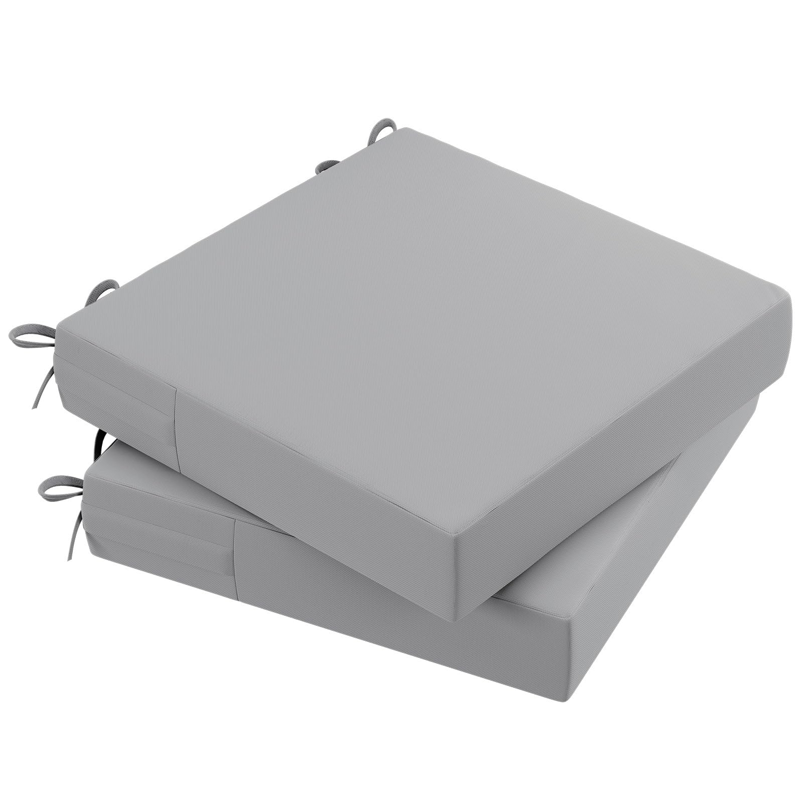 Photo 1 of AAAAAcessories Outdoor Seat Cushions for Chairs, Waterproof, Fade-Resistant Patio Furniture Replacement Cushions, 21" x 21" x 4", Set of 2, Gray