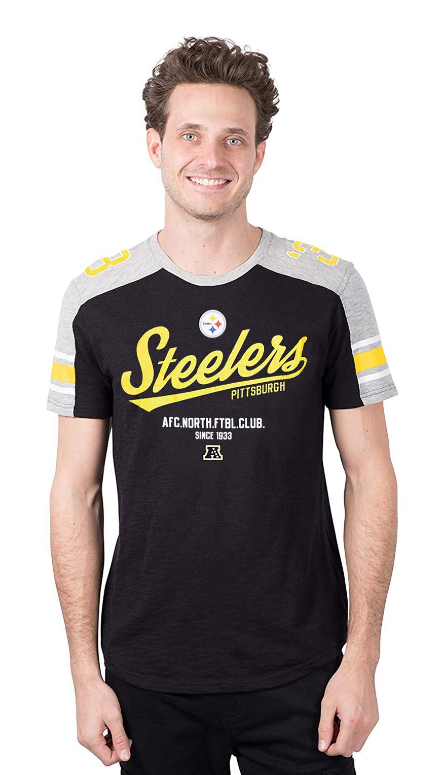 Ultra Game NFL Mens Slub Jersey Crew Neck Tee Shirt