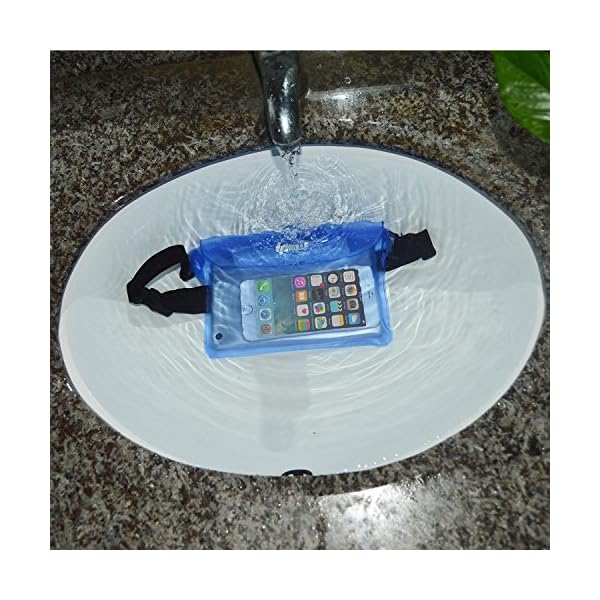 2-Pack-Ipow-Waterproof-Pouch-Bag-Case-Waist-Strap-for-Beach-Swim-Boating-Kayaking-Hiking-Etc-Protect-IphoneCellphoneCameraCashMp3Passport-Document-From-Water-Sand-Snow-Dust-and-Dirt