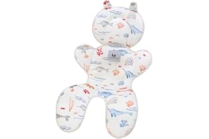 MIRACLE BABY Baby Stroller Seat Liner Pad for Children 3D Mesh Breathable Stroller Infant Insert Cover Stroller Cushion Pad for Baby Stroller Seat Liners (Whale)