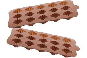KESYOO 2pcs Food-Grade Silicone Chocolate Molds Maple Leaf Shape Baking Tools Non-Stick for Candy Jelly