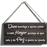 Sign Wall Art Definition Wood Plaque Spanish Wall Decor Blessed Decor Kitchen Bienvenidos Welcome to Our Home Personalized Sign for Door Office Shop Courtyard Home Decor Sign Gift 12 X 6 Inch