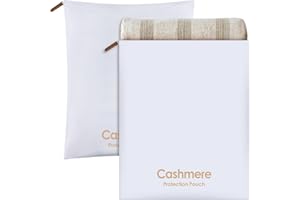 ARQRHTLY 2 Pack Cashmere Sweater Storage Bags, Large Breathable Washable Pure Cotton Zipper Pouch Organizers Covers Bags for 