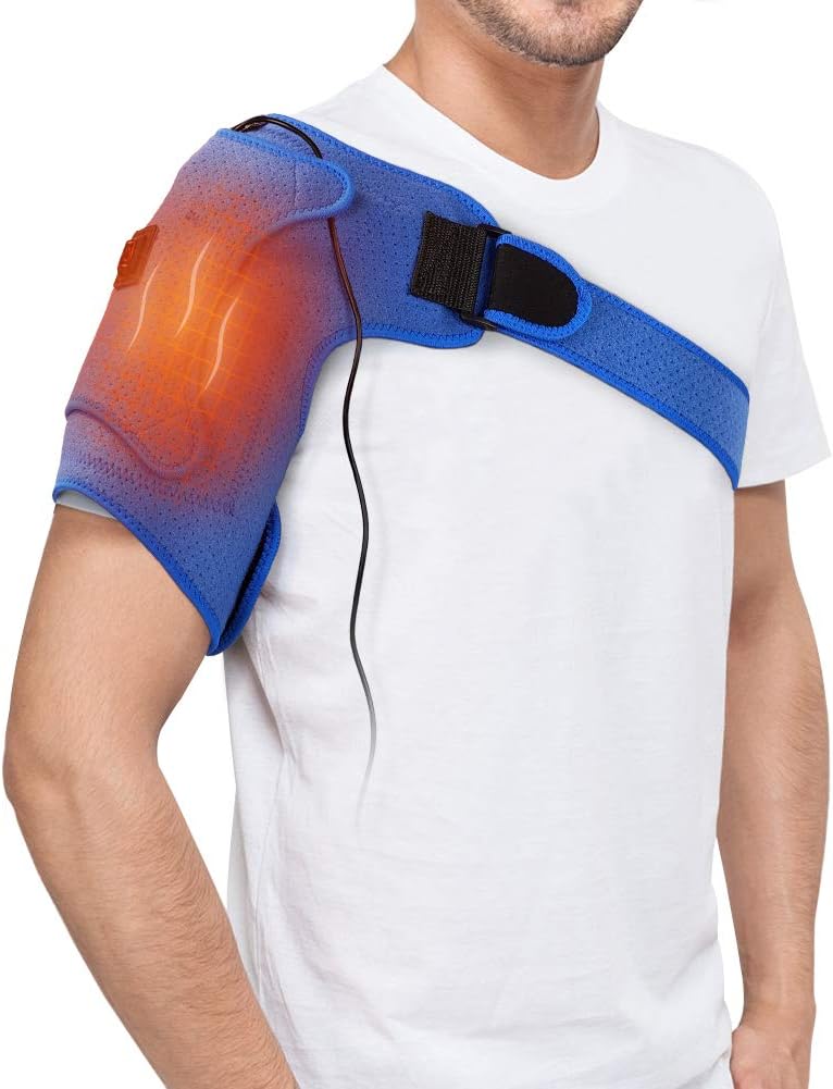 Heating Shoulder Support, Shoulder Heating Pad with Adjustable Strap