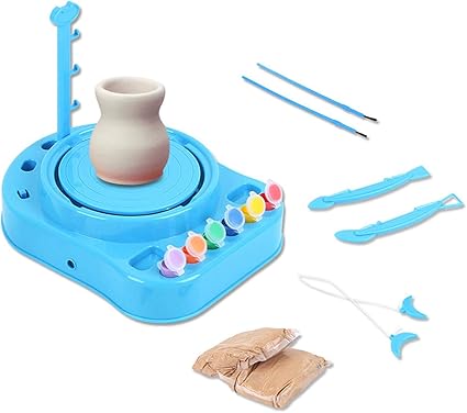 Amazon Co Jp ミニ陶芸機玩具 ミニ陶器ホイールマシン セラミック成形機 セラミックマシン 家庭用 陶芸 陶芸用品 電動式 セラミック工具付き 操作簡単 低騒音 安全 Diy 陶器作り 子供 初心者に適用 電源アダプタ付き ホビー