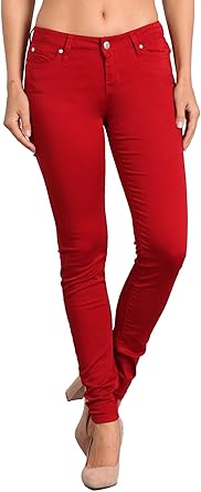 women's colored skinny pants