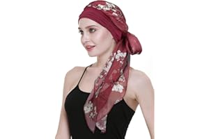 FocusCare Chemo Headwear Turbans For Women Long Hair Head Scarf Headwraps Cancer Hats