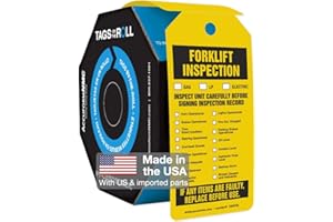 AccuformNMC 250 Inspection and Status Tags by-The-Roll, Forklift Inspection and Status, US Made OSHA Compliant Tags, Waterproof PF-Cardstock, Resists Tears, 6.25"x3", TAR722