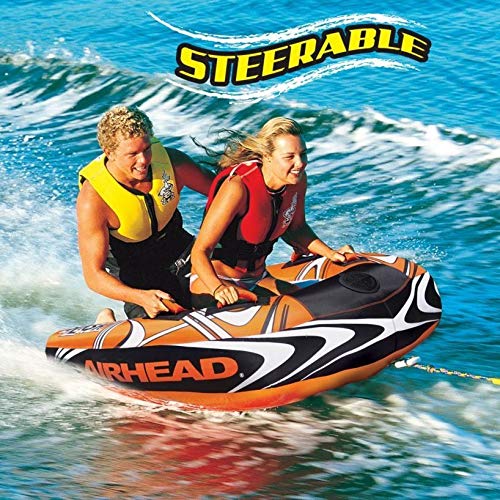 MrBigDeal Big Splash Inflatable Pool Boat Towable Tube w/ Bob Tow Rope & Pump Fun Float Pool River Beach - Thumbnail 2