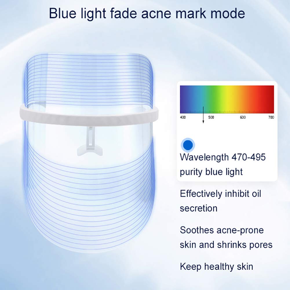 Download Amazon Com Led Face Mask Blue Red Yellow Light Mask Red Light Devices Led Facial Mask Skin Care Led Light Therapy Facial Photon Wireless Led Light PSD Mockup Templates
