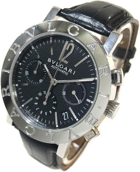 Amazon ブルガリ Bvlgari 38slch ブルガリブルガリ デイト クロノグラフ 自動巻 腕時計 Ss 革ベルト メンズ 中古 メンズ腕時計 腕時計 通販