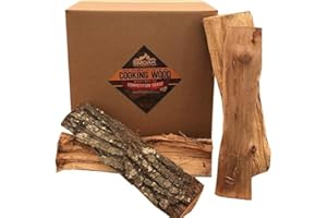 Smoak Firewood 16inch Length Premium USDA Certified Kiln Dried Cooking Wood & Firewood Logs – Used for Grills, Smokers, Pizza ovens, stoves, firepits or fireplaces (Hickory, 60-70lbs 16inch Wood)