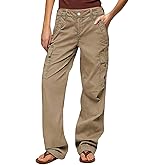 Flamingals Straight Leg Mid Waist Solid Stitch Detail Pants with Flap Pocket