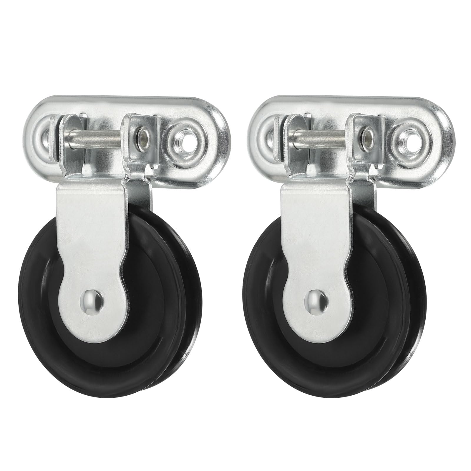 PATIKIL Stainless Steel Nylon Marine Pulley, 2Pcs Pulley Block Rope Single Pulley Bearing Runner Kayak Block Rope for Sailboats Yachts Ship Pulley for 0.35" Ropes