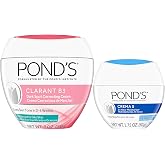 POND'S Clarant B3 Dark Spot Correcting Cream + Crema S Moisturizer Set | Evens Skin Tone in 2-4 Weeks with Niacinamide and Vitamin C + Travel-Size 24-Hour Face Moisturizer