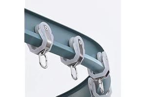 Curtain Track Roller Hook, 10 20 30 40 50PCS Curtain Glider Hooks Track Rail Runner, Curtain Tracks Mute Wheel Rollers Hook B