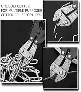 Meccion Heavy Duty 8in Bolt Cutter CR-V Mini Wire Cable Cutter with Soft Grip view 6