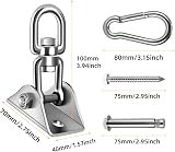 HOMPER Heavy Duty Swing Hangers 450KG 304 Stainless Steel 360° Rotating view 3