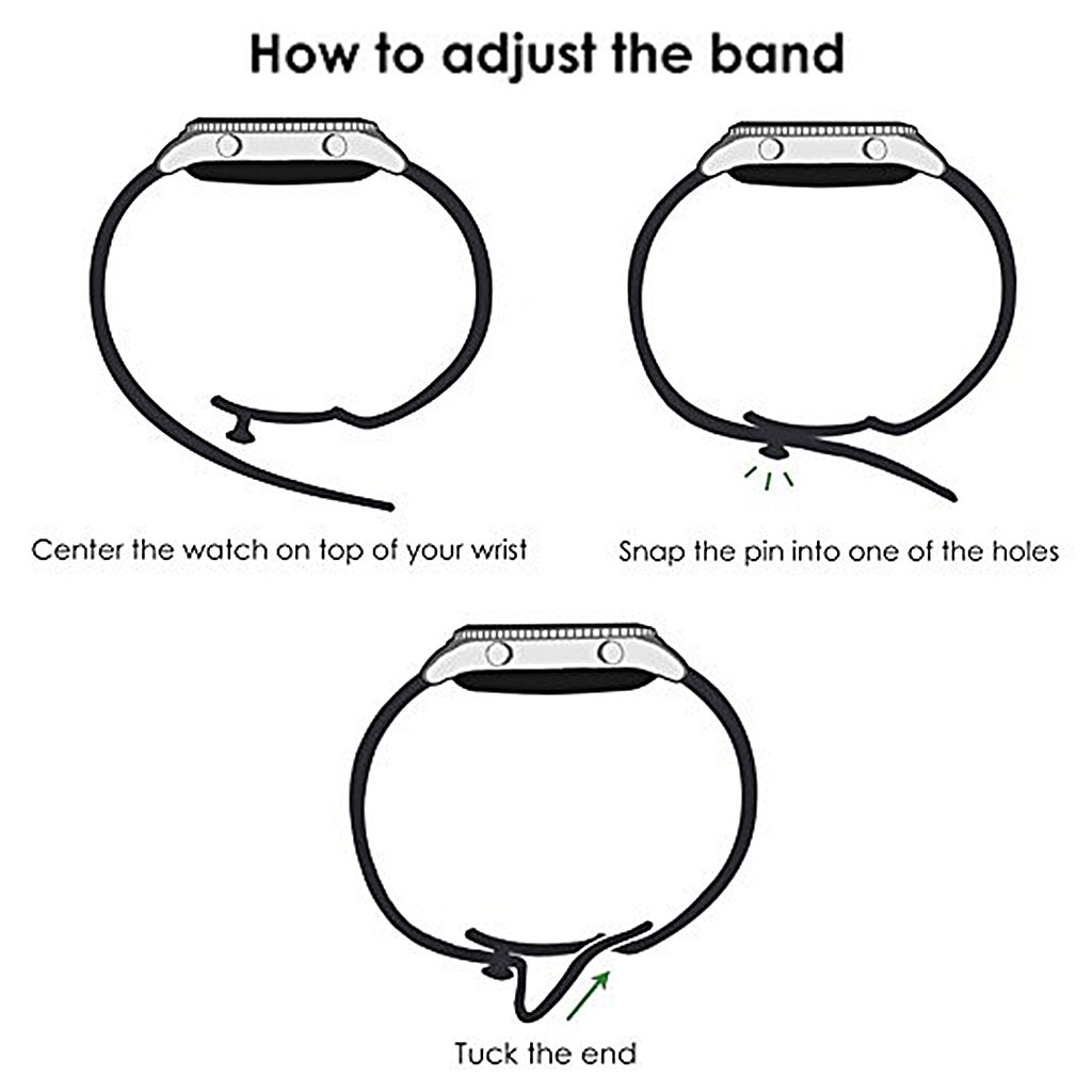 For Gear S3 Strap, iBazal Gear S3 Frontier/ Classic Band Soft Silicone Band Replacement Sport Band 22mm Adjustable Bracelet with Ventilation Holes for Samsung Gear S3 Frontier/Classic - Black/Fluorescent Yellow