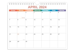 RUNTIOVAL 2024-2025 Calendar - 15 Months Calendar from April 2024 to June 2025, Calendar 2024-2025 with Thick Paper, 8.5" x 11", Colorful
