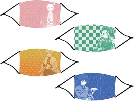 Amazon Co Jp 鬼滅の刃 マスク コスプレ小物 大人 子供 4枚入り マスク 炭治郎 禰豆子 我妻 善逸 冨岡義勇 人気アニメ 萌えグッズ 面白い Cosplay 仮面 小道具 ハロウィン イベント アクセサリー 飾り メンズ レディース キッズ 男女兼用 洗える 速乾タイプ タイプb