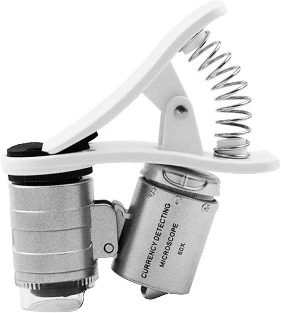 60X ClipOn Phone Microscope Magnifier Universal Clamp Microscope With