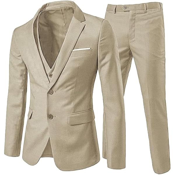 Cloudstyle Men's 2-Piece Suits Slim Fit 1 Button Dress Suit Jacket