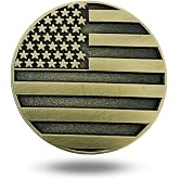 Full Metal Markers American Flag Magnetic Golf Ball Marker with Hat Clip | Quarter-Sized 24mm All-Metal Ball Marker, Rust-Free. Marks Your Putting Green. Golf Accessories and Gifts for Men and Women.