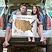 Scratch Off Map of The United States - Fun 'Learn The 50 States' Maps for Kids - USA Oversized Earth Tones Travel Tracker Map - Gift - Where I Have Been Maps - Great at Home Learning Tool