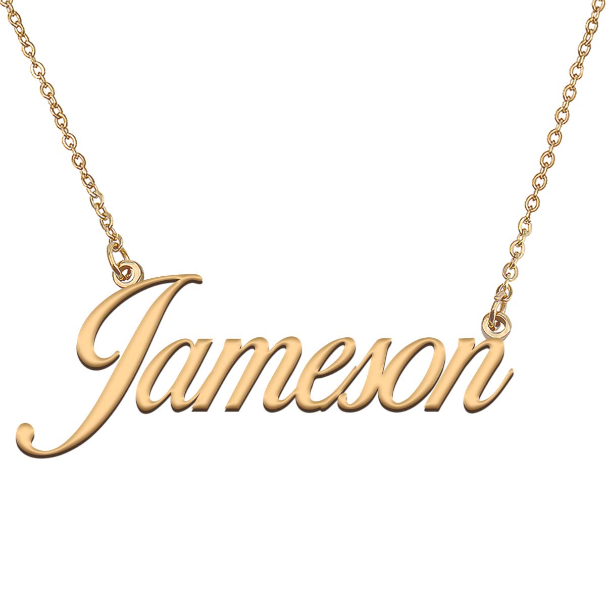 HUAN XUN Customized Custom Simple Any Name Necklace