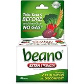 Beano Extra Strength Gas Prevention and Digestion Support Tablets, Helps Prevent Bloating and Discomfort, 100 Tablets