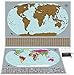 Tephran Scratch Off Map Of The World Poster