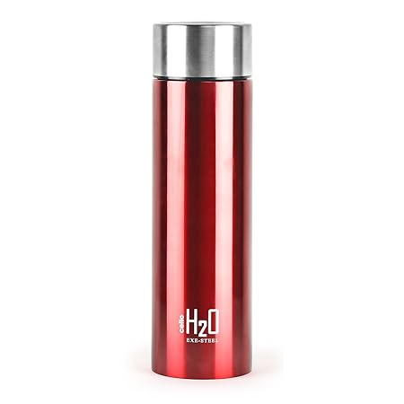 Cello H2O Stainless Steel Water Bottle, 1 Litre, Red