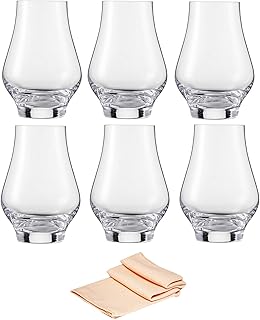Dekomiro Schott Zwiesel Spirit of Nosing Tasting Set 6 Stück für Gin Whisky und Rum mit Glasreinigungstuch Set