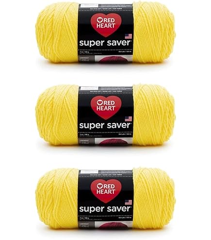 yellow heart 6点まとめ売り Amazon.com: Red Heart Super Saver Jumbo Bright Yellow Yarn - 2