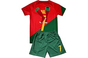 ANYILON Soccer Jerseys Kids 7#10 Football Sports Fan for Boys Girls Youth Soccer Shirts and Shorts Stockings Set for 4-14 Years