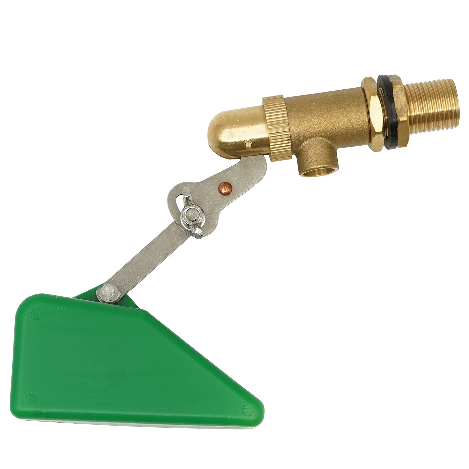 BREUAILY 1/2'' Float Valve, Brass Valve with Plastic Float,Float Ball Valve with Adjustable Arm Automatic Fill Float Ball Valve for Toilet Cistern Livestock Water Tank