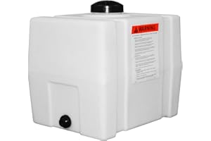 RomoTech 82123909 Horizontal Square Polyethylene Reservoir Water Tank for Farming Construction and More, 30 gallon, saddle