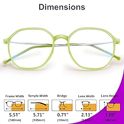 VISOONE Lightweight TR90 Blue Light Blocking