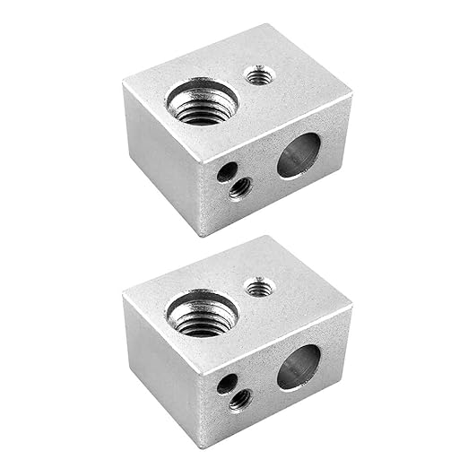 Amazon Com Qwork 2 Pcs Mk10 Aluminum Heater Block For 3d Printer Wanhao Duplicator I3 Industrial Scientific