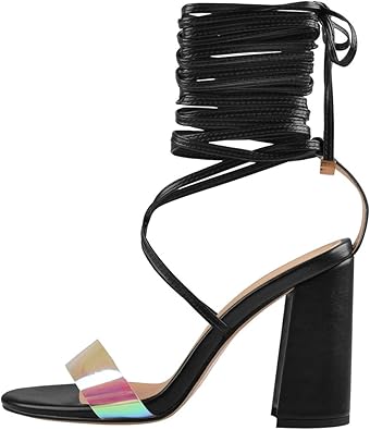 amazon black block heels