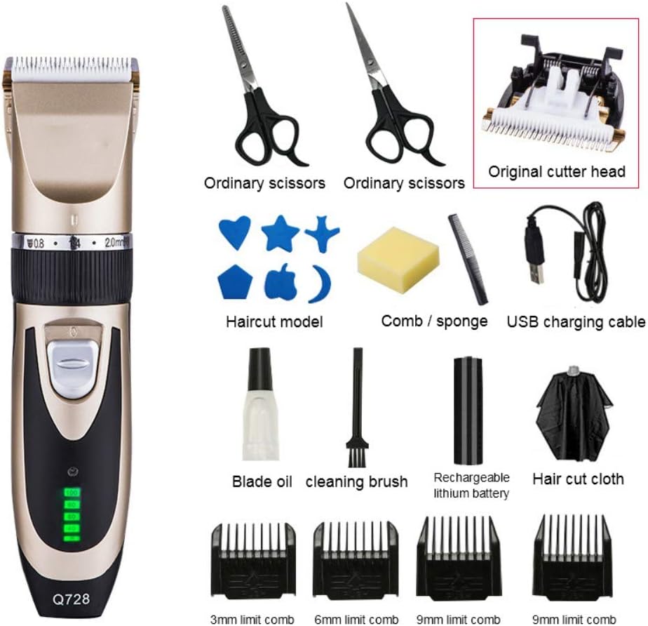 Handfly Hair Clipper for Men Professional Cordless Clippers Hair Trimmer Kit Rechargeable Head Shaver for Men Beard…