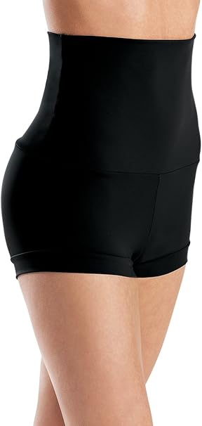 black high waisted dance shorts