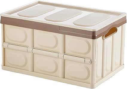 AUKITS Cubo de Almacenamiento Plegable, Tapa de plástico Resistente