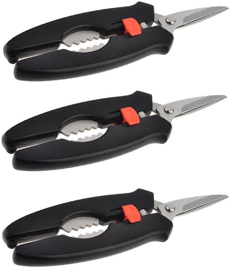 Farmunion 3Pcs Multifunction Stainless Steel Kitchen Seafood Scissors Lobster Crab Crack Shells Shears