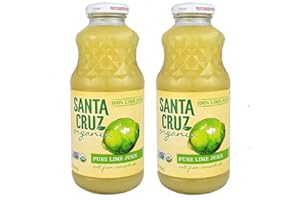 GOOD TIMES FULFILLMENT Santa Cruz - Organic Pure Lime Juice - 16 fl oz - 2 Pack - Plus GTF Sticker.